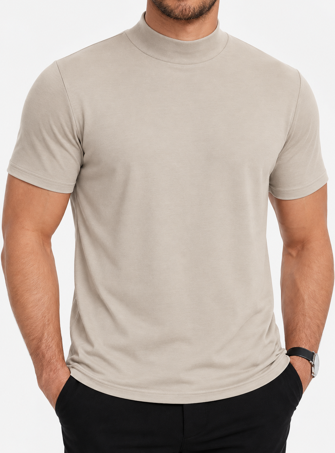 KRIVO Camiseta de cuello alto